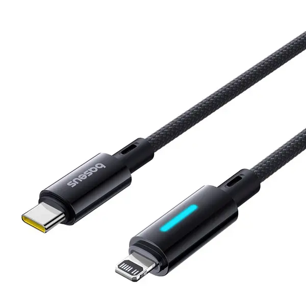 کابل تبدیل USB-C به لایتنینگ باسئوس مدل Lit Button-Control