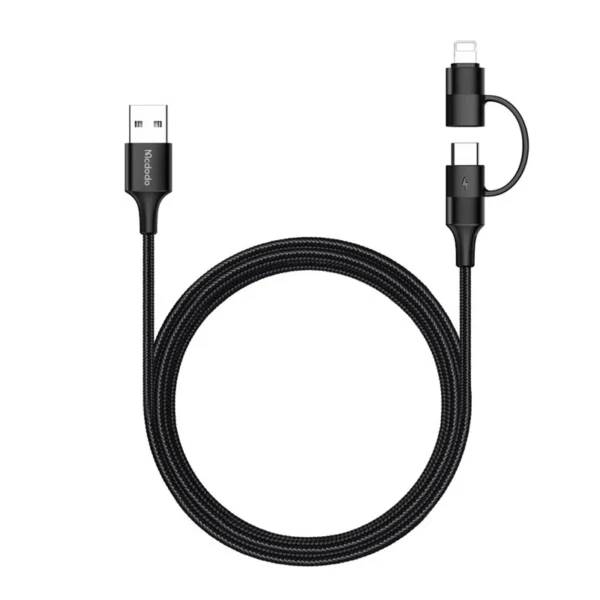 کابل تبدیل USB به لایتنینگ/USB-C مک دودو مدل CA-6800 طول 1.2 متر