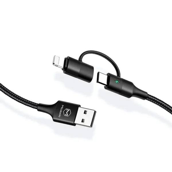 کابل تبدیل USB به لایتنینگ/USB-C مک دودو مدل CA-6800 طول 1.2 متر
