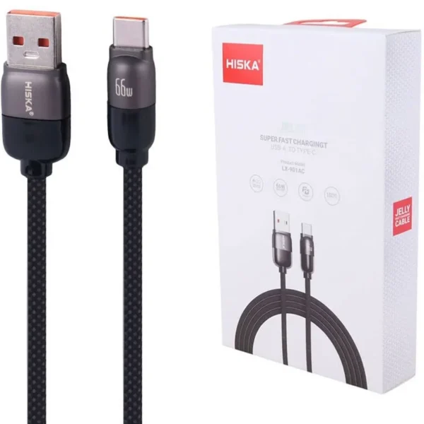 کابل تبدیل USB به Type-C هیسکا مدل LX-901AC 66W طول 1 متر - Image 3