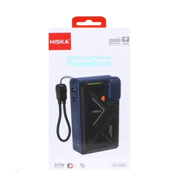 پاوربانک PD و فست شارژ Hiska 20000mAh - Image 3