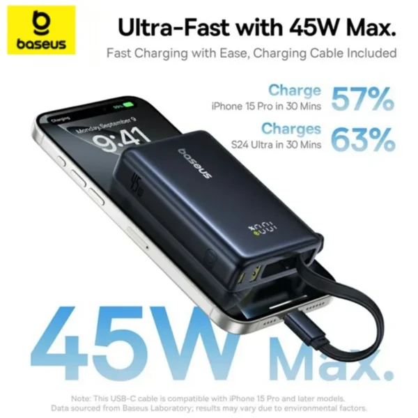 پاوربانک بیسوس مدل PicoGo 45W ظرفیت 10000 میلی آمپر ساعت - Image 5